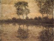 Piet Mondrian Trees at the edge of Gaiyin river oil painting artist
